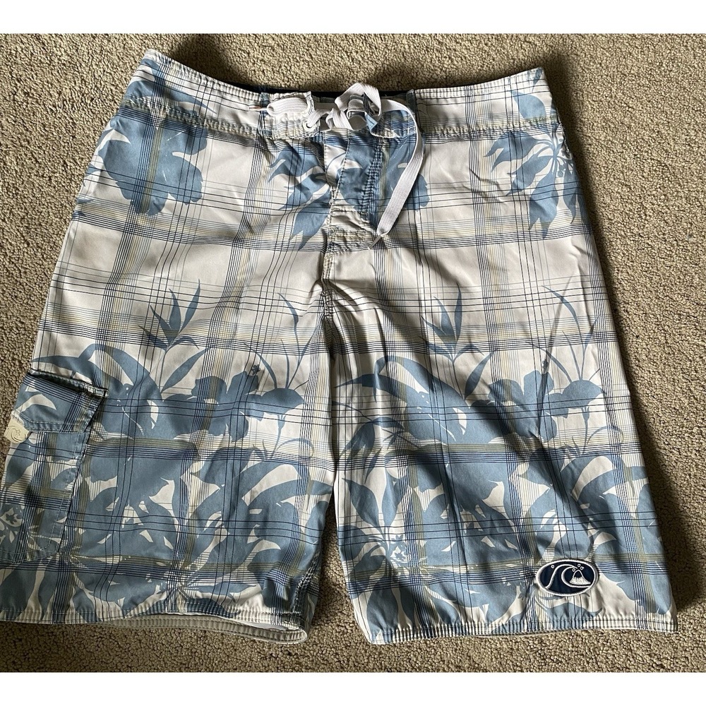 Quiksilver Vintage Edition Boardshorts - Blue Flowers 36